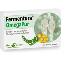 Produktbild von Fermentura OmegaPur Hochdosierte Omega 3 Kapseln aus veganem Algenöl 30 Kapseln Vegan Glutenfrei Laktosefrei ohne Zusatzstoffe