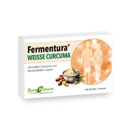 Fermentura Weisse Curcuma Ingwer und Curcuma Extrakt mit Turmacin Zink und Biotin Kapseln Vegan 30 Kapseln – Bild 1 von 1
