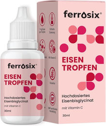 Ferrosix Eisen Bisglycinat Tropfen vegan glutenfrei laktosefrei für Erwachsene und Kinder – Bild 1 von 1