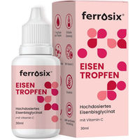 Produktbild von Ferrosix Eisen Bisglycinat Tropfen vegan glutenfrei laktosefrei für Erwachsene und Kinder