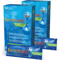Produktbild von Ferrotone Eisen Liquid Apfelgeschmack Vegan 2x14 Stück 28x20ml
