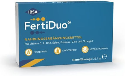 Fertiduo IBSA Pharma Kapseln 60 Stück für Männer sowie Schwangere und Stillende – Bild 1 von 3