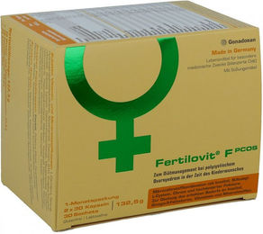 Fertilovit F PCOS Monatspackung mit 60 Kapseln und 30 Pulver-Sticks zuckerfrei glutenfrei laktosefrei – Bild 1 von 2