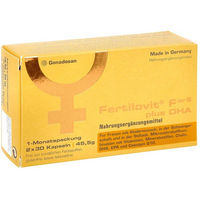 Produktbild von Fertilovit For2 Plus DHA Kapseln mit DHA für Frauen, Schwangere und Stillende, laktosefrei und glutenfrei, 60 Stück