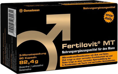 Fertilovit MT Kapseln für Männer laktosefrei glutenfrei ohne Gelatine 90 Stück – Bild 1 von 2