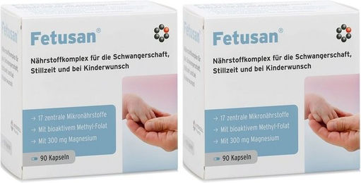 Fetusan Kapseln für Schwangere und Stillende 180 Stück glutenfrei laktosefrei ohne Gelatine und Zusatzstoffe – Bild 1 von 1