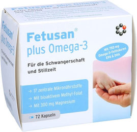 Fetusan Plus Omega-3 Kapseln von Intercell Pharma für Schwangere und Stillende, glutenfrei und laktosefrei – Bild 1 von 1