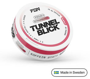 FGN TUNNELBLICK Energy Pouches Erdbeere Koffein vegan und zuckerfrei 60 Sticks – Bild 1 von 3