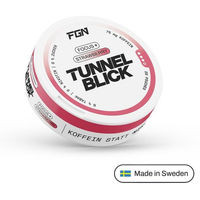 Produktbild von FGN TUNNELBLICK Energy Pouches Erdbeere Koffein vegan und zuckerfrei 60 Sticks