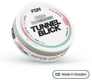 FGN TUNNELBLICK Energy Pouches Watermelon Mint Koffein vegan und zuckerfrei 60 Stück – Bild 1 von 5