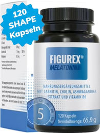 FIGUREX Shape Kapseln mit L-Carnitin, Vitamin B6, Melatonin und Ashwagandha Extrakt, 120 Kapseln – Bild 1 von 5