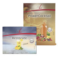 Produktbild von FitLine Optimal-Set mit Restorate Citrus und PowerCocktail je 30 Sticks