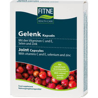 Produktbild von Fitne Gelenk Kapseln mit Grünlippmuschelpulver, Vitamin C aus Acerola, Vitamin E, Selen und Zink, glutenfrei und laktosefrei, 60 Kapseln