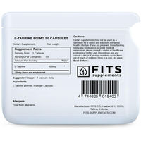 Produktbild von FITS L-Taurin 800 mg Kapseln glutenfrei 90 Stück