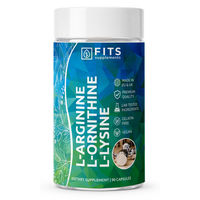 Produktbild von FITS Supplements Aminosäuren Komplex L-Arginin L-Ornithin L-Lysin pflanzlicher Ursprung 120 Kapseln
