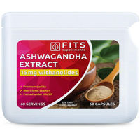 Produktbild von FITS Supplements Ashwagandha-Extrakt Strong 600 mg mit 15 mg Vitatinoide 60 Kapseln