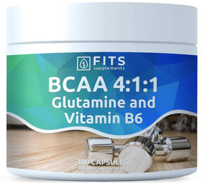 FITS Supplements BCAA 4:1:1 mit Glutamin und Vitamin B6 Kapseln 300 Stück – Bild 1 von 1