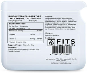 FITS Supplements Bio Kollagen 450 mg Kapseln 90 Stück – Bild 1 von 1