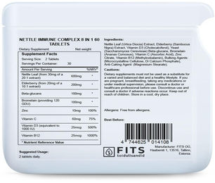 FITS Supplements Brennnessel-Immunkomplex 8 in 1 Tabletten 60 Stück – Bild 1 von 1