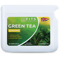 Produktbild von FITS Supplements Grüner Tee 1000 mg Tabletten pflanzlicher Ursprung 30 Stück