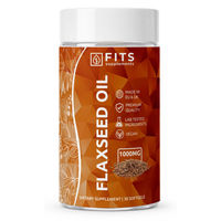 Produktbild von FITS Supplements Leinöl Kapseln mit 1000 mg pflanzlichem Ursprung 30 Stück