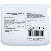 Produktbild von FITS Supplements Omega-3-Fischöl Bio Kapseln 90 Stück