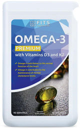 FITS Supplements Premium Omega-3 Kapseln mit Vitamin D3 und K2 – Bild 1 von 2