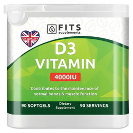 FITS Vitamin D3 4000 IE vegane Kapseln für Kinder und Erwachsene 90 Stück – Bild 1 von 1