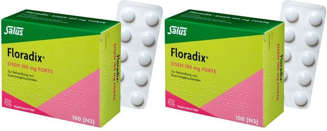 Floradix Eisen 100 mg Forte Tabletten mit Sulfat 200 Stück – Bild 1 von 1