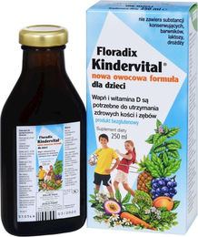 Floradix Kalzium und Vitamin D für Kinder, glutenfrei, hefefrei und laktosefrei, 250 ml Flüssigform – Bild 1 von 1