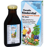 Produktbild von Floradix Kalzium und Vitamin D für Kinder, glutenfrei, hefefrei und laktosefrei, 250 ml Flüssigform