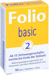 Folio 2 Basic Filmtabletten von Steripharm für Schwangere und Stillende, 90 Stück, laktosefrei und glutenfrei – Bild 1 von 1