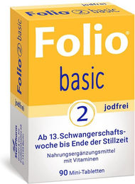 Folio 2 Basic Jodfrei Filmtabletten für Schwangere und Stillende 90 Stück – Bild 1 von 1