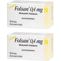 Produktbild von Folsan Folsäure 0,4 mg Tabletten für Schwangere und Stillende laktosehaltig