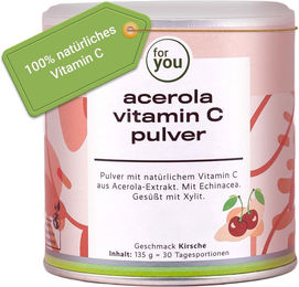 For You Acerola Vitamin C Pulver ohne Zusatzstoffe – Bild 1 von 2