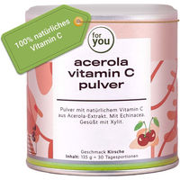 Produktbild von For You Acerola Vitamin C Pulver ohne Zusatzstoffe