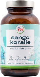 For You Algenkalk Sango Koralle Kapseln laktosefrei und glutenfrei 120 Stück – Bild 1 von 3