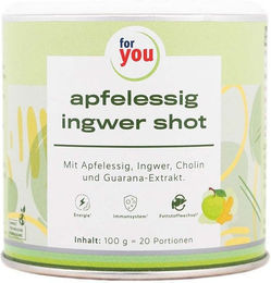 For You Apfelessig Ingwer Shot Pulver vegan ohne Zusatzstoffe – Bild 1 von 2