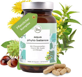 for you Aqua Phyto Balance Kapseln mit Kräuter-Komplex, Mangan, Kupfer und Vitamin B6, 60 Kapseln, vegan und laktosefrei – Bild 1 von 4