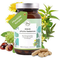 Produktbild von for you Aqua Phyto Balance Kapseln mit Kräuter-Komplex, Mangan, Kupfer und Vitamin B6, 60 Kapseln, vegan und laktosefrei