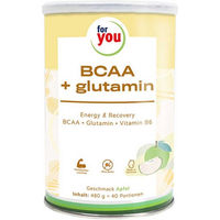 Produktbild von For You BCAA + Glutamin Energy & Recovery Pulver Apfel vegan zuckerfrei 480 g