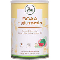 Produktbild von for you BCAA + Glutamin Energy & Recovery Pulver Wassermelone