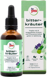 For You Bitterkräuter-Tropfen mit Kräuter-Komplex vegan und ohne Zusatzstoffe – Bild 1 von 6