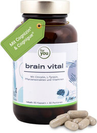 For You Brain Vital Kapseln vegan ohne Zusatzstoffe – Bild 1 von 5