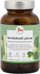 For You Brokkoli Plus Kapseln vegan ohne Zusatzstoffe – Bild 1 von 3