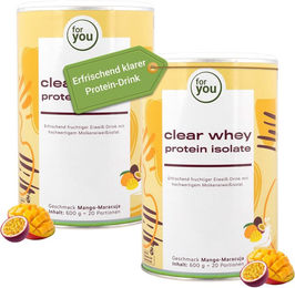 for you Clear Whey Protein Isolat Beeren-Mix Doppelpack zuckerfrei und glutenfrei Pulver – Bild 1 von 1