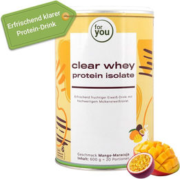 for you Clear Whey Protein Isolat Beeren-Mix Pulver zuckerfrei und glutenfrei 600 g – Bild 1 von 2
