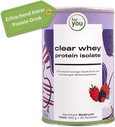 for you Clear Whey Protein Isolat Beeren-Mix Pulver zuckerfrei und glutenfrei 600 g – Bild 1 von 2