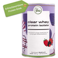 Produktbild von for you Clear Whey Protein Isolat Beeren-Mix Pulver zuckerfrei und glutenfrei 600 g