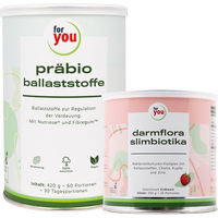 Produktbild von for you Darmflora Slimbiotika und Präbio Ballaststoffe Pulver Vegan